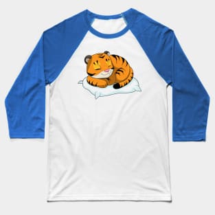 Tiger at Sleeping with Pillow Baseball T-Shirt